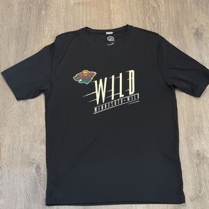 NHL Minnesota Wild Black Sport Tee Small
